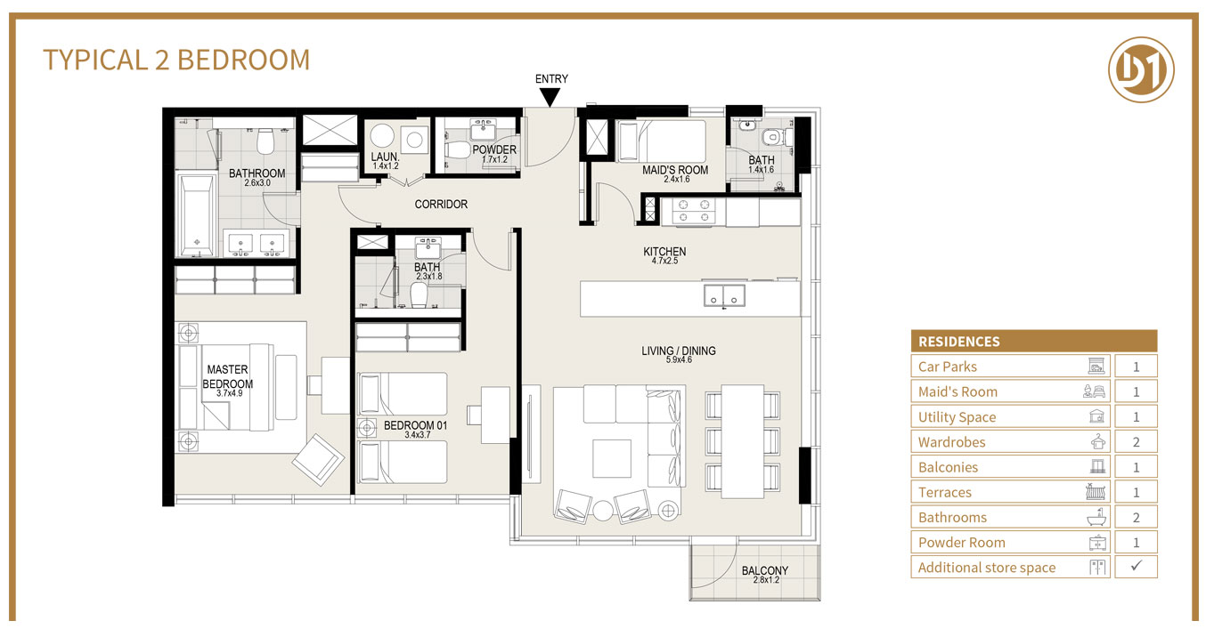 2 Bedroom