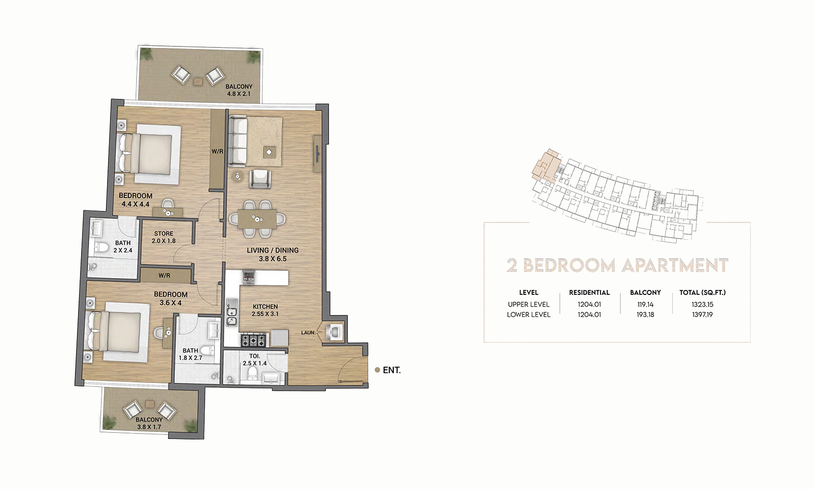 2 Bedroom